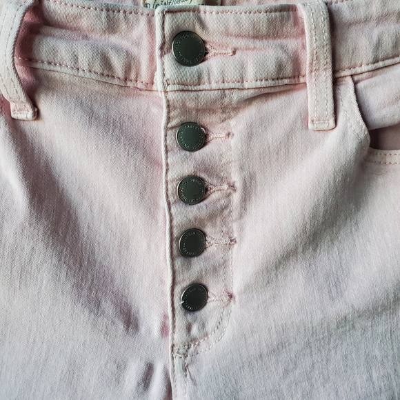 High Rise Button Fly Slim Straight Cropped Jeans Size 6 - Picture 13 of 16